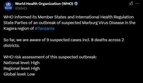 Фото:Принтскрин:Икс/WХО