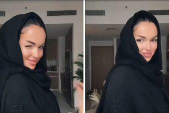 Не сме навикнати да ја гледаме ваква: Теодора Џехверовиќ cелосно покраена со традиcионална арапска носија! „Како велат, крвта не е вода!“