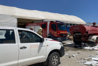 Изгаснат голем пожар во фабрика за стиропор во Кочани – причините се истражуваат!